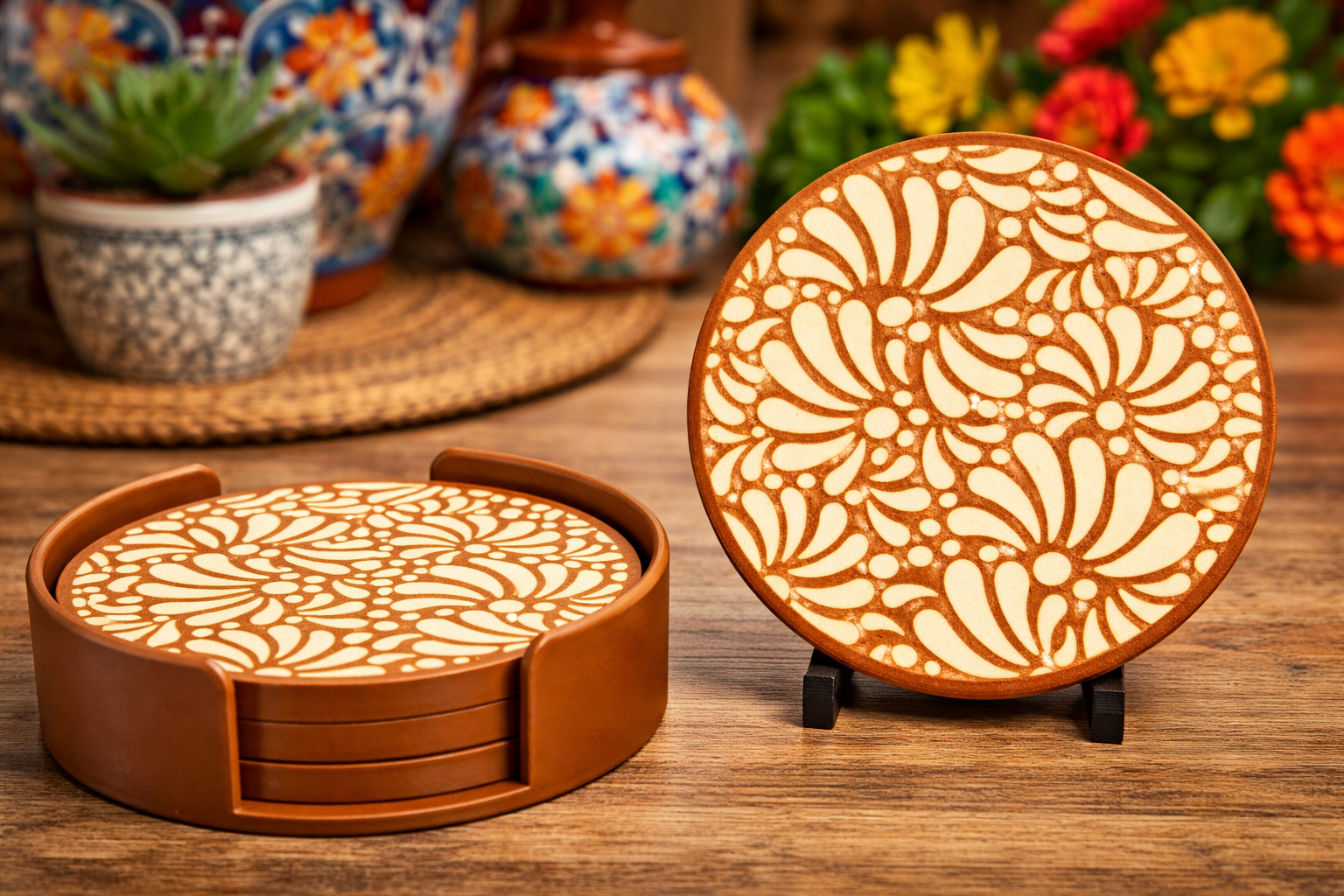 Talavera Coaster Set