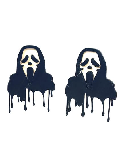 Ghost Face Straw Toppers
