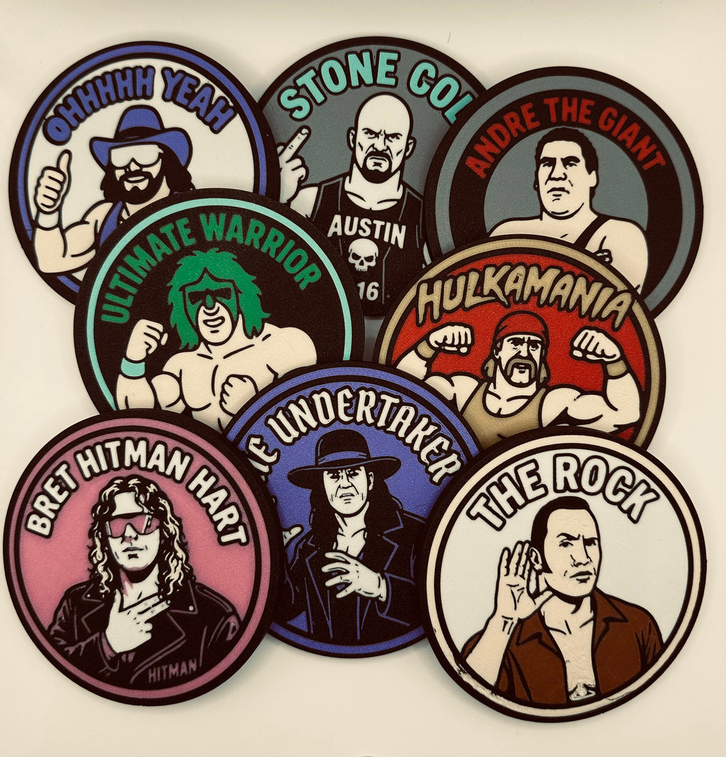 90s Wrestler Coaster Set