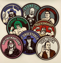 90s Wrestler Coaster Set