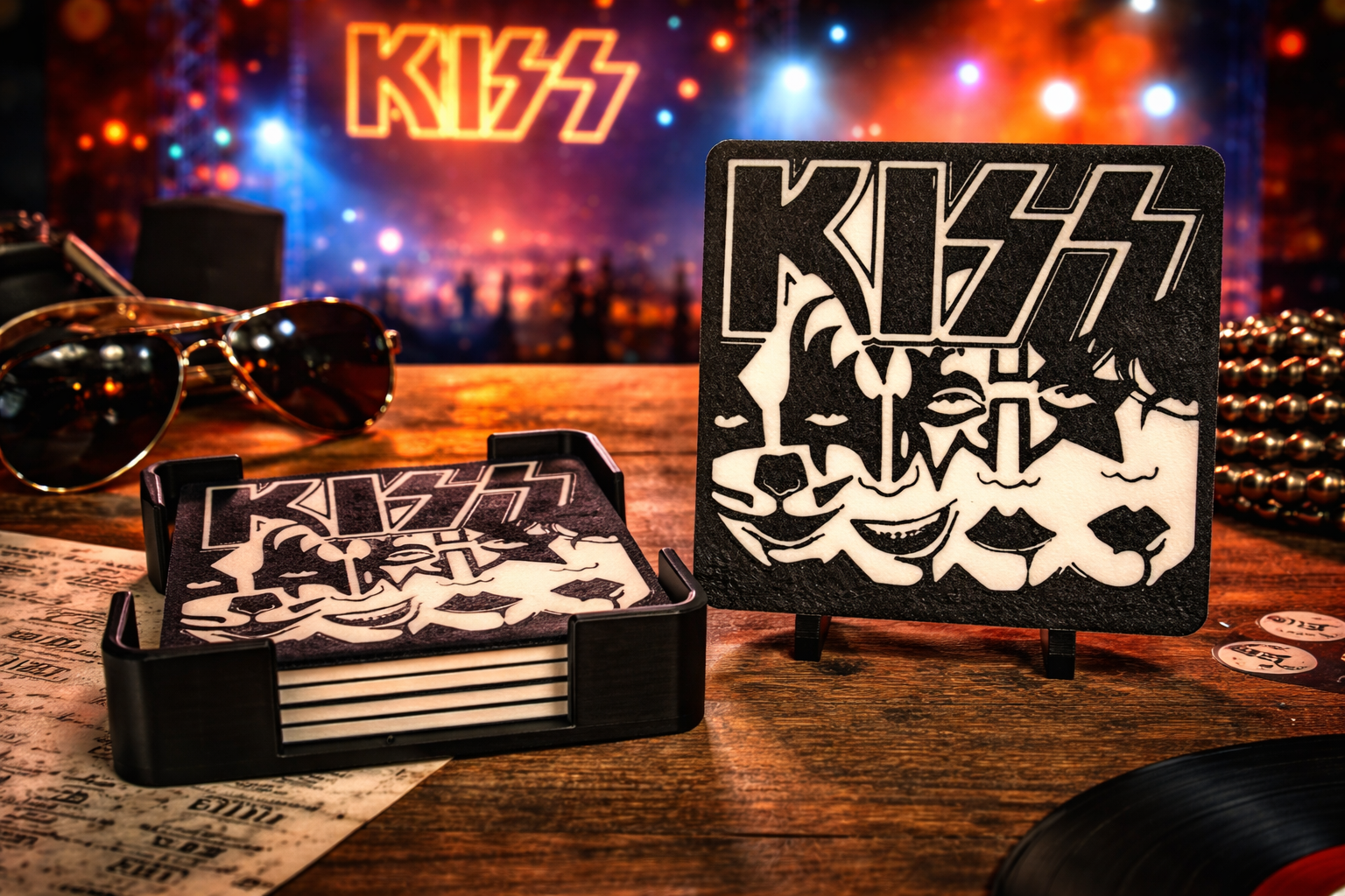 Kiss Coaster Set