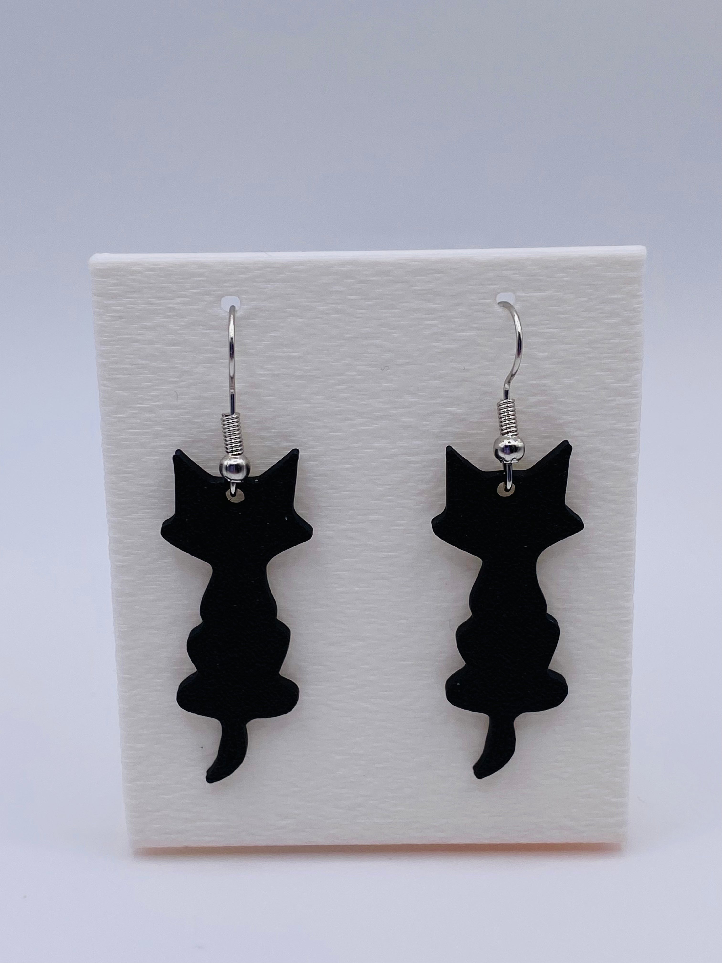 Black Cat Earrings
