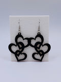 Triple Heart Earrings