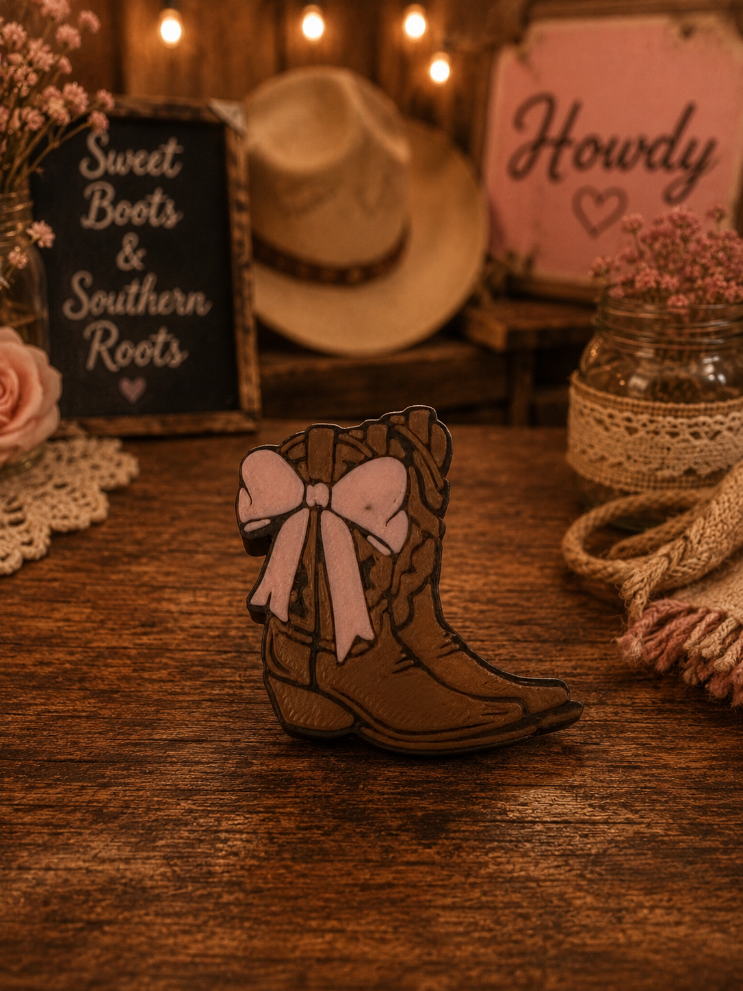Cowgirl Boots Straw Topper