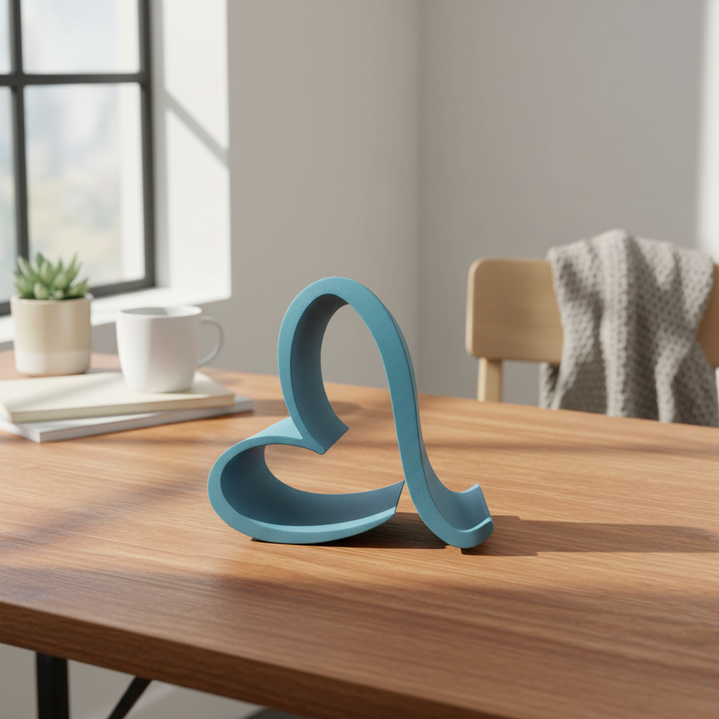 Heart Phone Stand - Wooden Desk